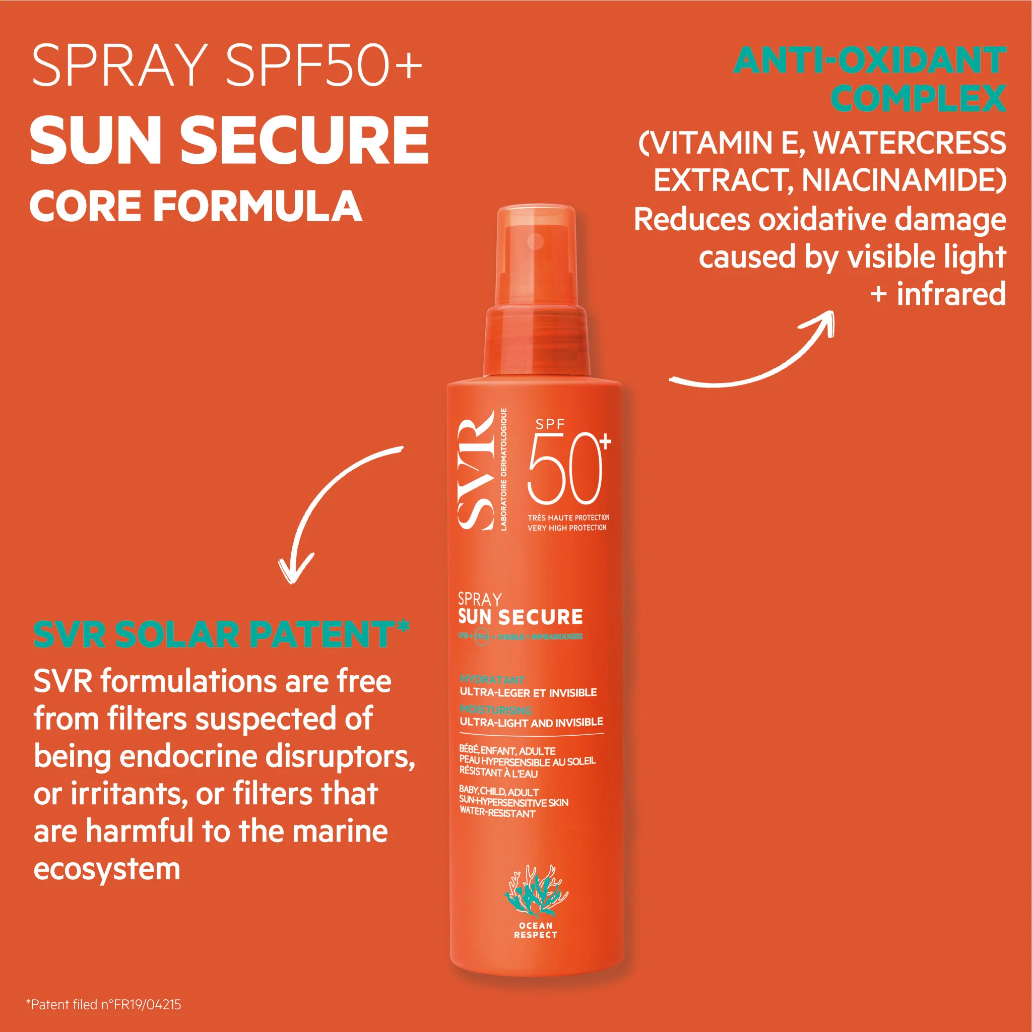 SVR Sun Secure Face & Body Spray SPF50+ - Image 2