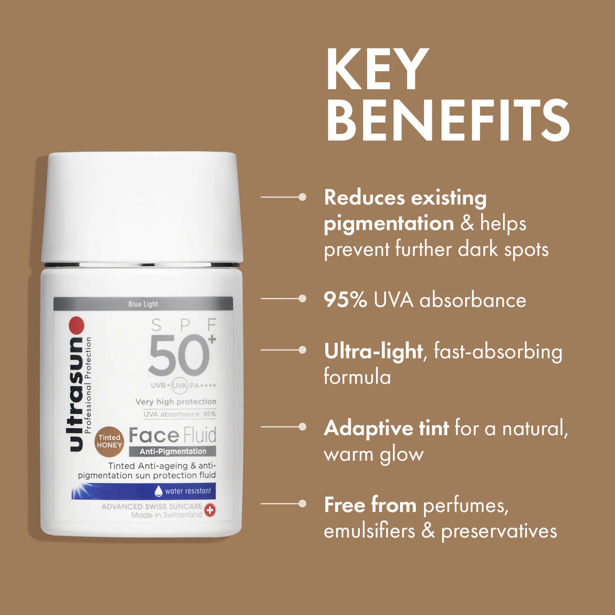 Ultrasun Anti-Pigmentation Face Fluid Tinted SPF50+ - Image 3