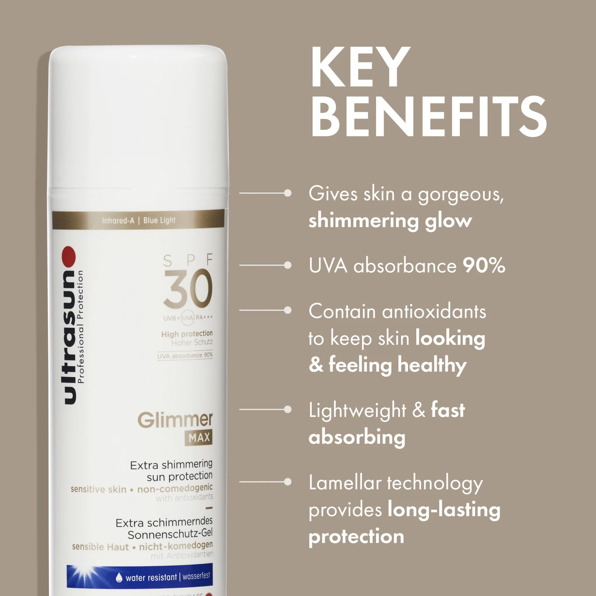 Ultrasun Glimmer MAX Extra Shimmering Sun Protection SPF30 - Image 2
