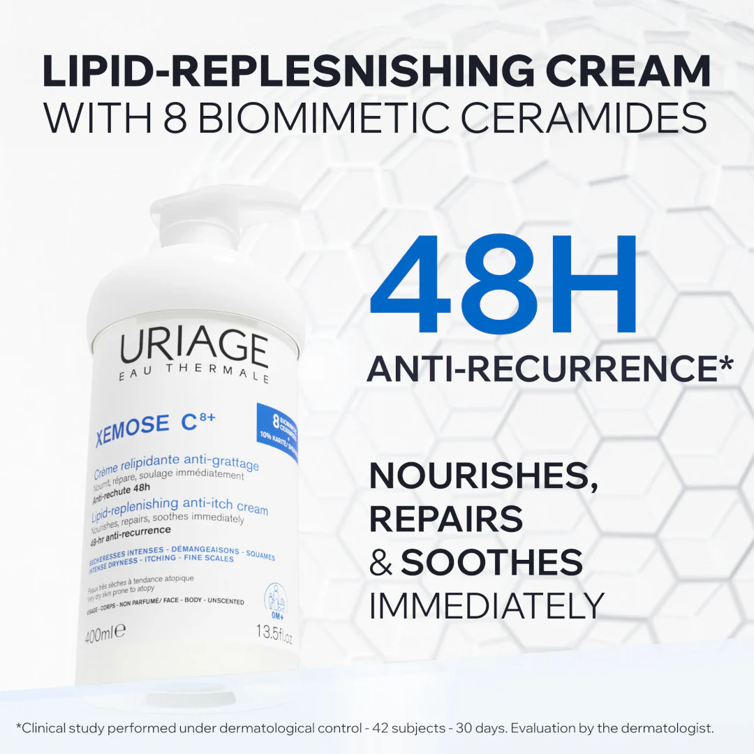 Uriage Xemose C8+ Lipid-Replenishing Anti-Itch Cream - Image 7