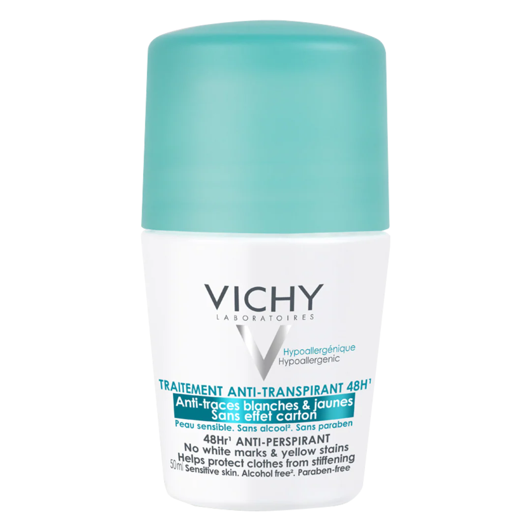Vichy 48hr Anti-Perspirant Roll On - No White Marks and Yellow Stains