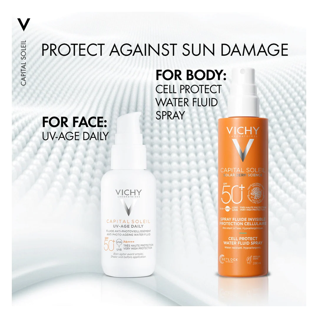 Vichy Capital Soleil Cell Protect Invisible High UVA + UVB Sun Protection Spray SPF50 - Image 5