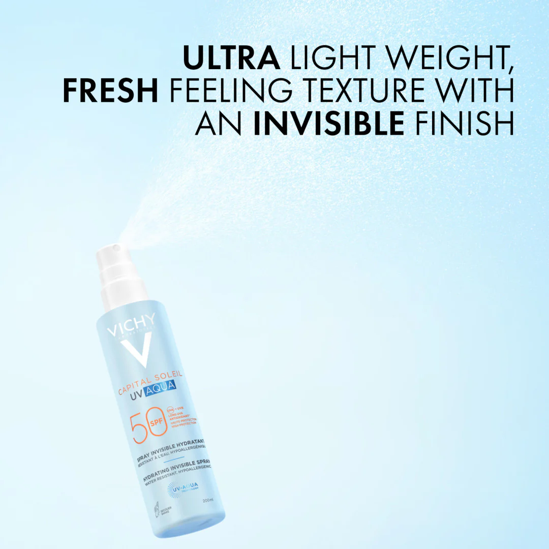 Vichy Capital Soleil UV Aqua Hydrating Invisible Spray SPF50 - Image 3