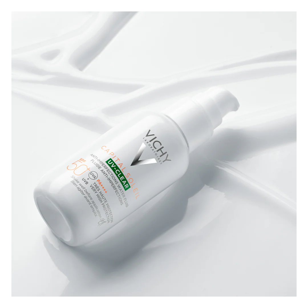 Vichy Capital Soleil UV Clear Anti-imperfections Water Fluid SPF50+ for Blemish-Prone Skin - Image 9