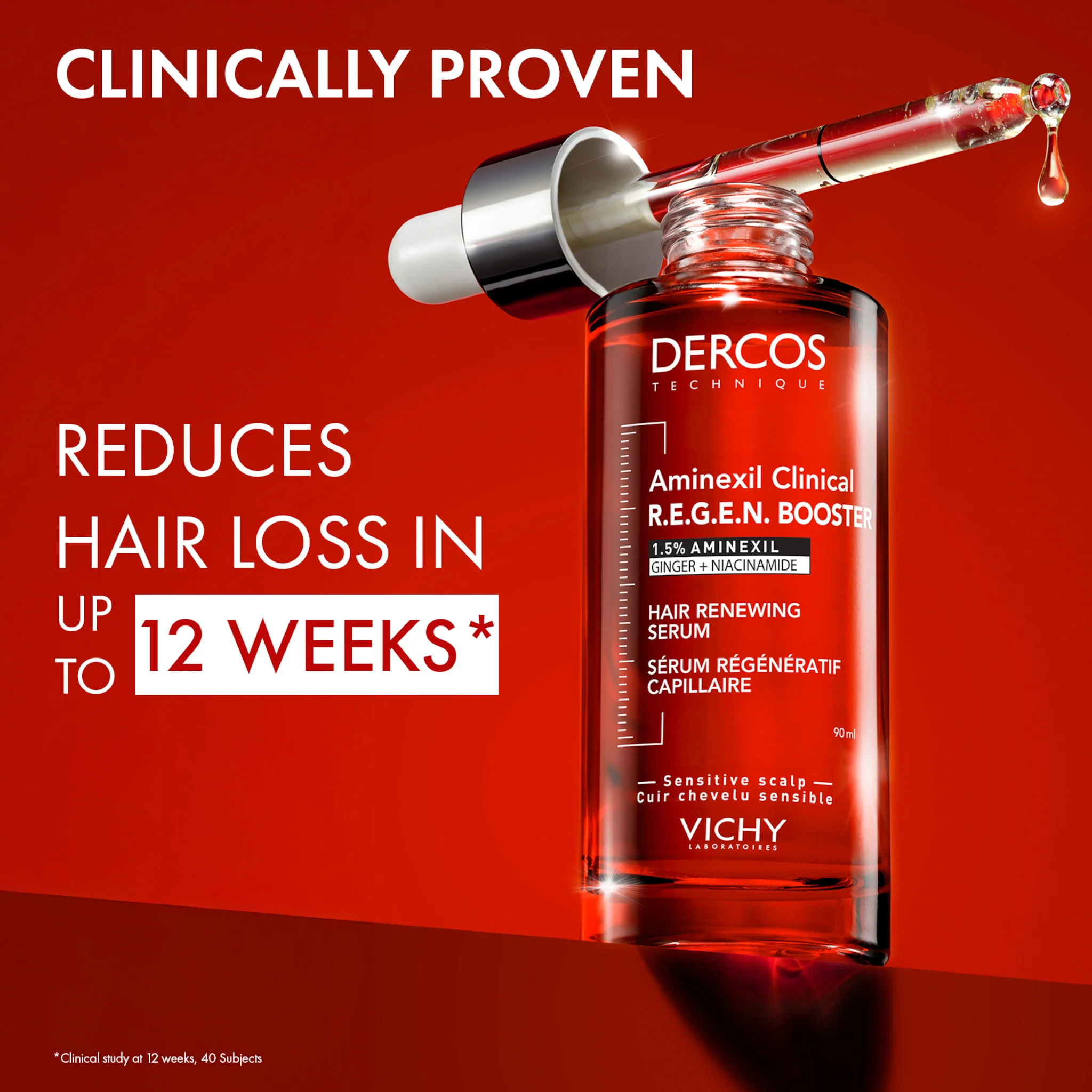 Vichy Dercos Aminexil Clinical REGEN Booster Hair Renewing Serum - Image 2