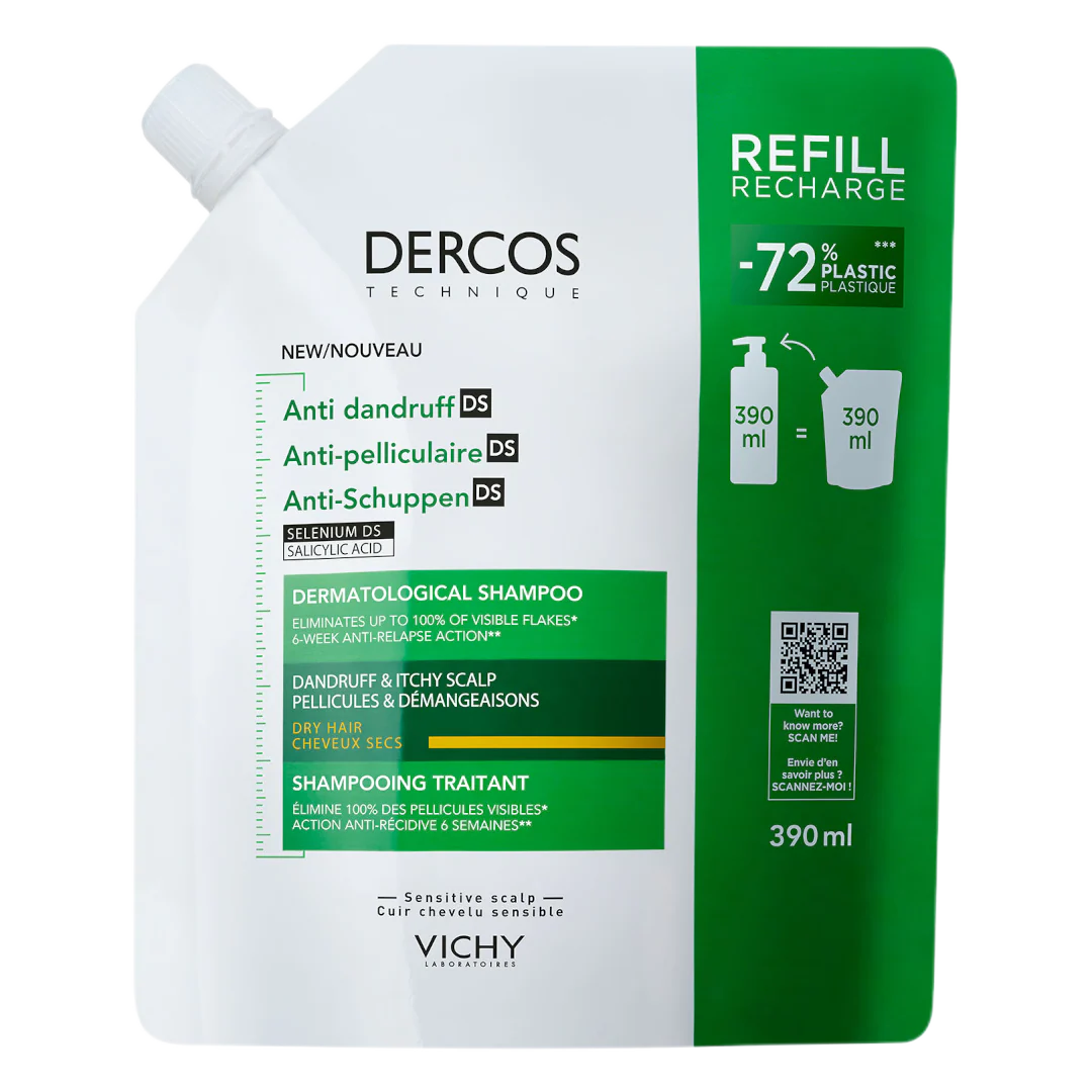 Vichy Dercos Anti-Dandruff Shampoo for Dry Hair Refill