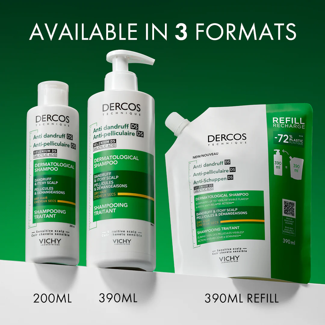 Vichy Dercos Anti-Dandruff Shampoo for Dry Hair Refill - Image 6