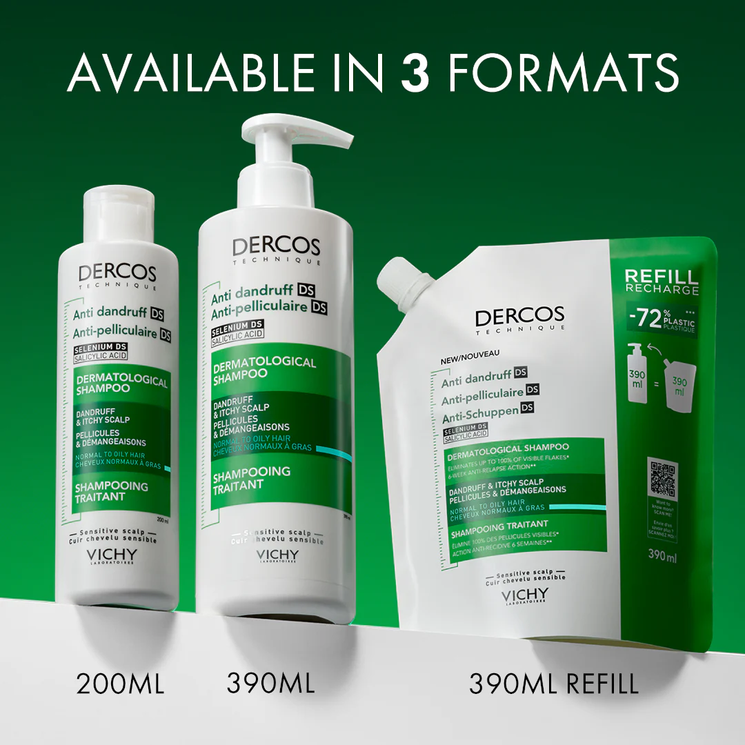 Vichy Dercos Anti-Dandruff Shampoo for Normal to Oily Hair Refill - Image 6