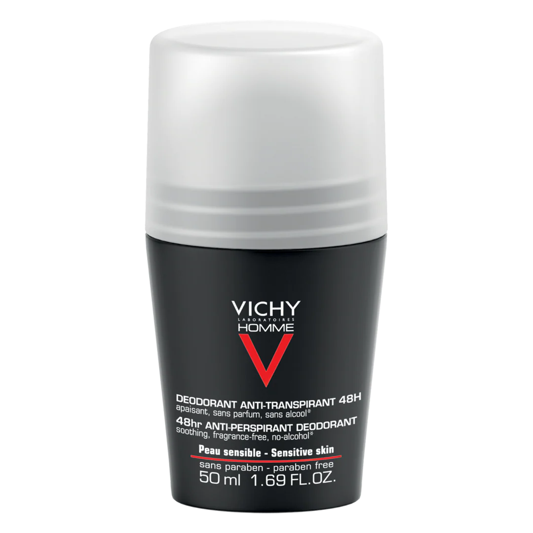 Vichy Homme 48hr Anti Perspirant Sensitive Skin Deodorant Roll-on