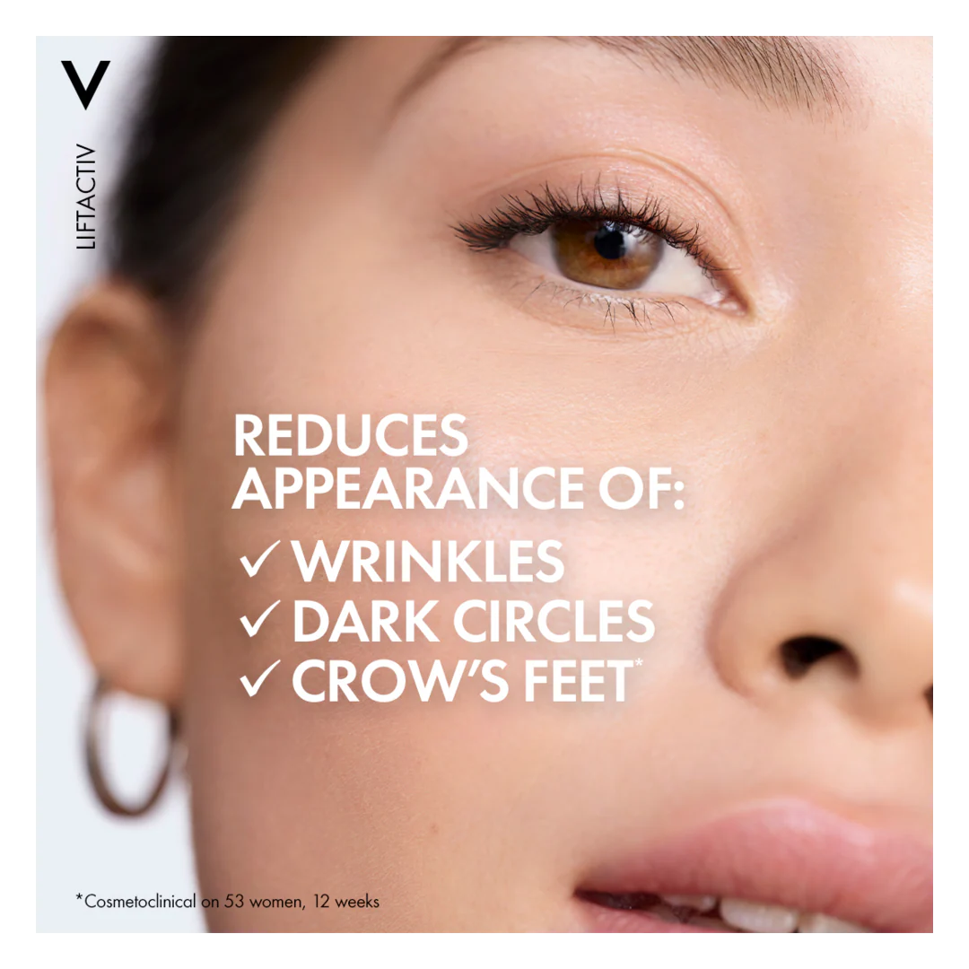 Vichy LiftActiv Hyaluronic Acid Anti-Wrinkle Firming Eye Cream - Image 3