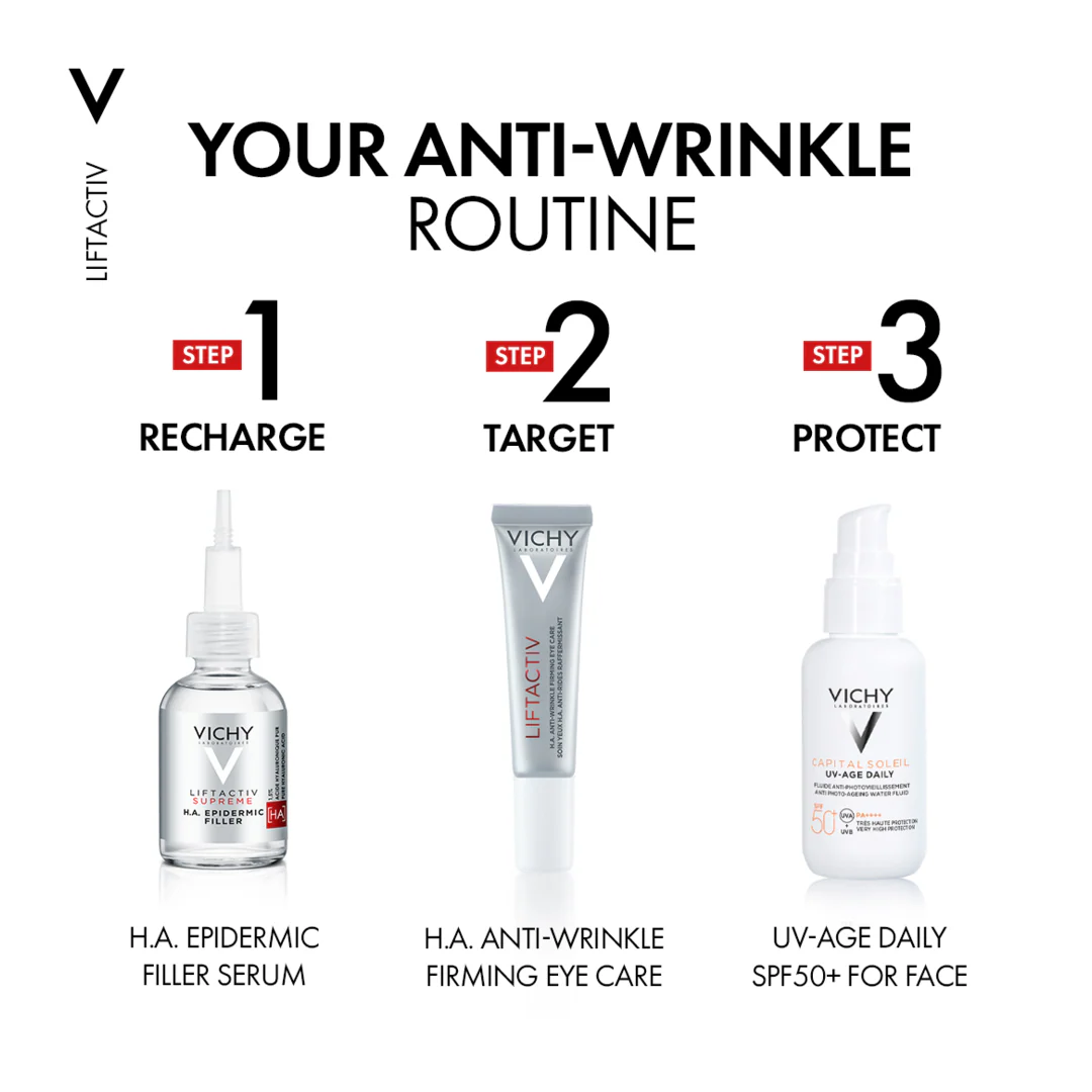 Vichy LiftActiv Hyaluronic Acid Anti-Wrinkle Firming Eye Cream - Image 6