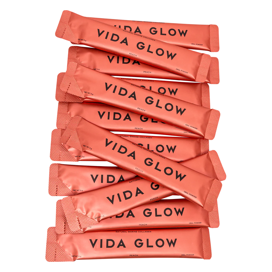 Vida Glow Natural Marine Collagen Sachets - Peach Flavour - Image 2