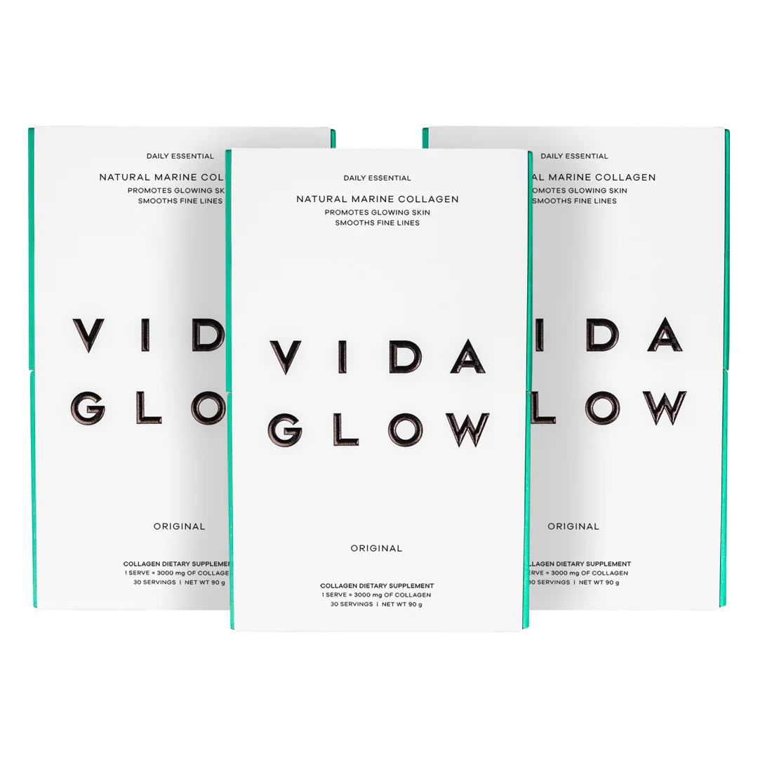 Vida Glow Natural Marine Collagen 90 x 3g Sachets - Original Flavour