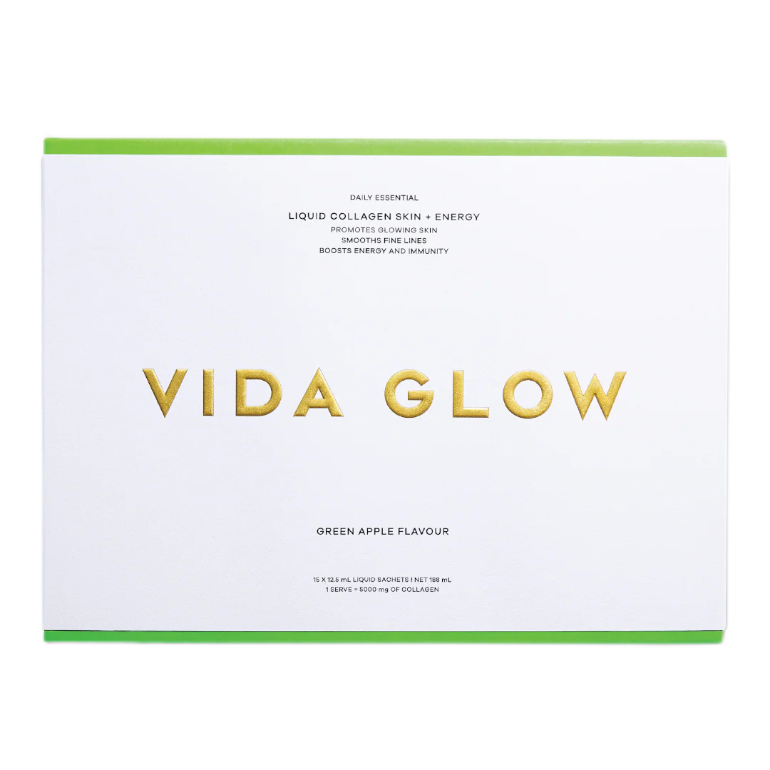 Vida Glow Liquid Collagen Skin + Energy - Green Apple Flavour